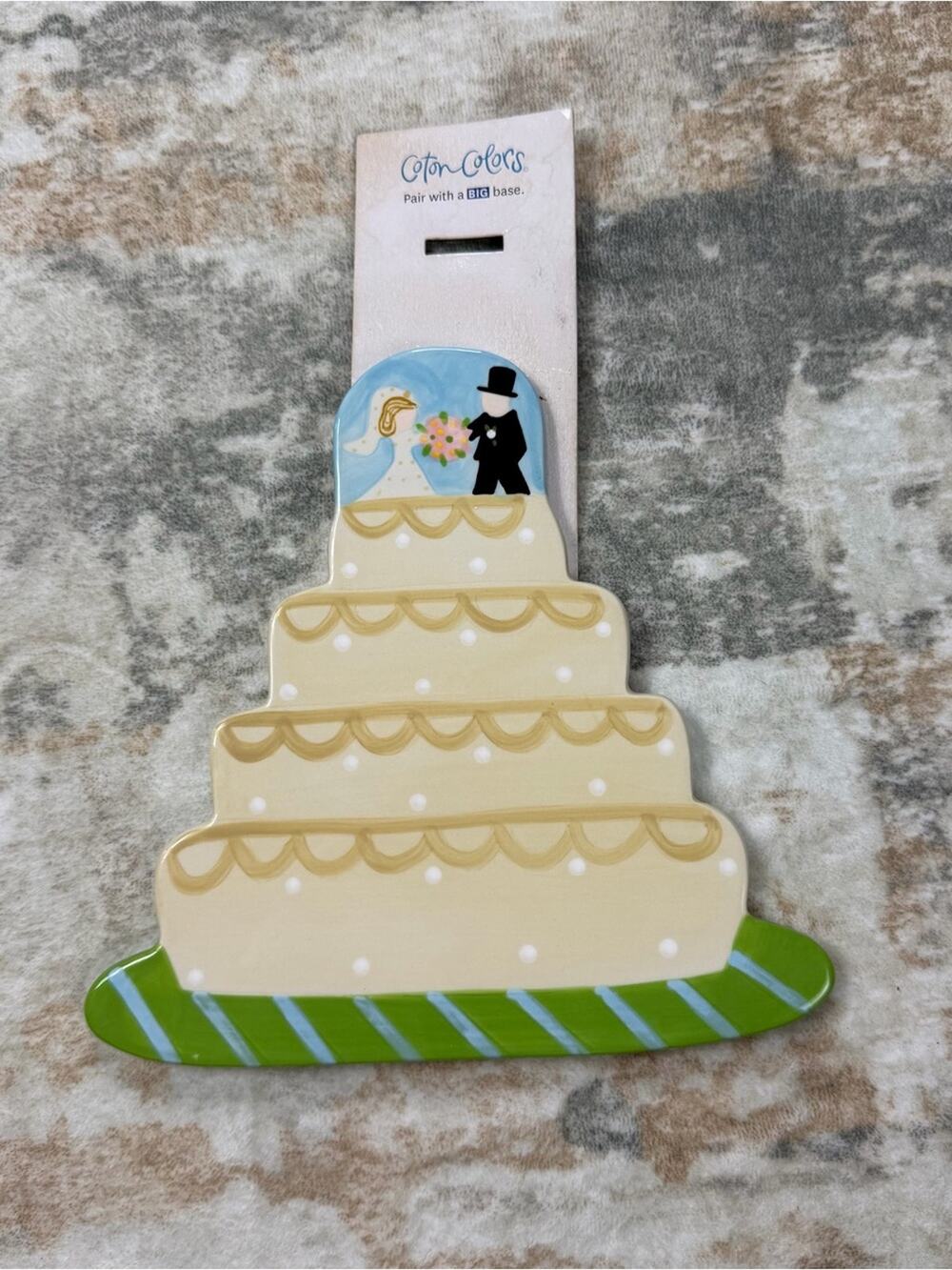 NEW Coton Colors Happy Everything! Wedding Cake Big Attachment RETIRED